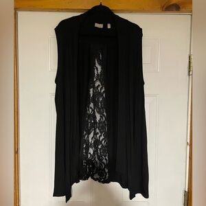 Elegant Black Lace Cardigan